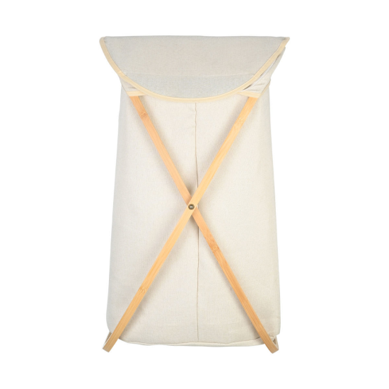 ΚΑΛΑΘΙ ΑΠΛΥΤΩΝ BAMBOO ESSENTIALS 40x40x70cm ΜΕ ΘΗΚΗ ΠΟΛΥΕΣΤΕΡ ΠΤΥΣ.ΜΠΕΖ