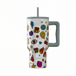 ΘΕΡΜΟΣ STRAW TUMBLER XL SAVE THE AEGEAN 900ml URBAN VIBES