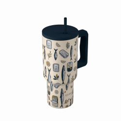 ΘΕΡΜΟΣ STRAW TUMBLER XL SAVE THE AEGEAN 900ml SALT LIFE