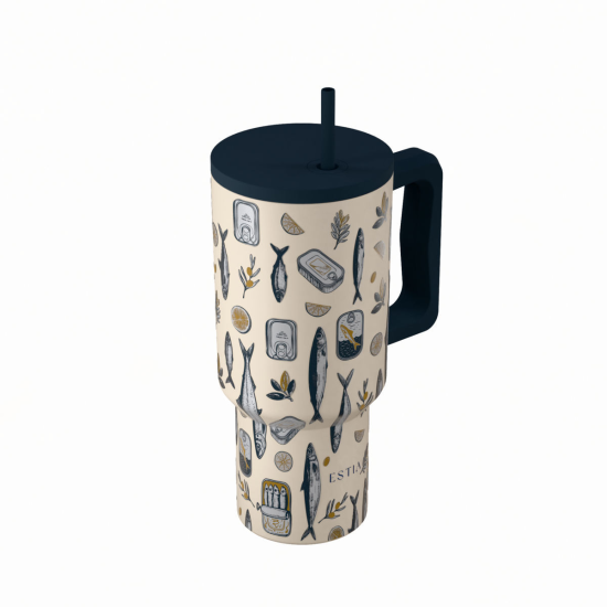 ΘΕΡΜΟΣ STRAW TUMBLER XL SAVE THE AEGEAN 900ml SALT LIFE