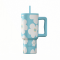 ΘΕΡΜΟΣ STRAW TUMBLER XL SAVE THE AEGEAN 900ml BLUE DAISY