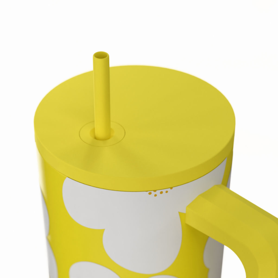 ΘΕΡΜΟΣ STRAW TUMBLER XL SAVE THE AEGEAN 900ml YELLOW DAISY