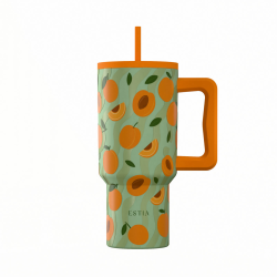 ΘΕΡΜΟΣ STRAW TUMBLER XL SAVE THE AEGEAN 900ml PEACH GARDEN