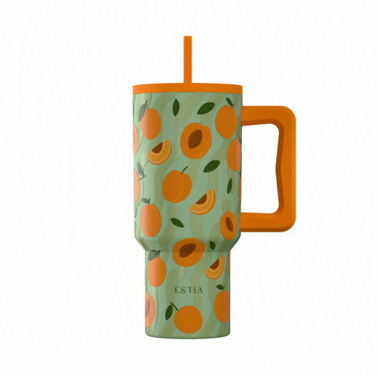 ΘΕΡΜΟΣ STRAW TUMBLER XL SAVE THE AEGEAN 900ml PEACH GARDEN