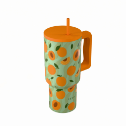 ΘΕΡΜΟΣ STRAW TUMBLER XL SAVE THE AEGEAN 900ml PEACH GARDEN