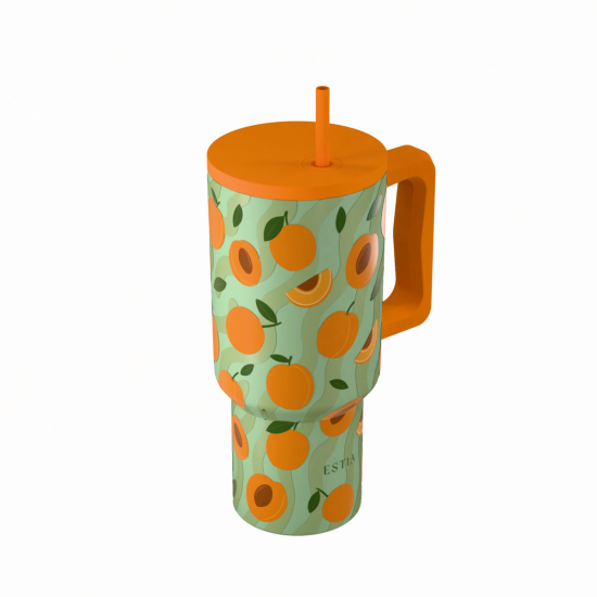 ΘΕΡΜΟΣ STRAW TUMBLER XL SAVE THE AEGEAN 900ml PEACH GARDEN