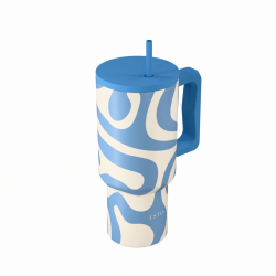 ΘΕΡΜΟΣ STRAW TUMBLER XL SAVE THE AEGEAN 900ml OCEAN WAVES