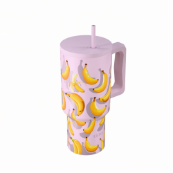 ΘΕΡΜΟΣ STRAW TUMBLER XL SAVE THE AEGEAN 900ml. BANANA MOOD