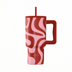 ΘΕΡΜΟΣ STRAW TUMBLER XL SAVE THE AEGEAN 900ml CORAL WAVES