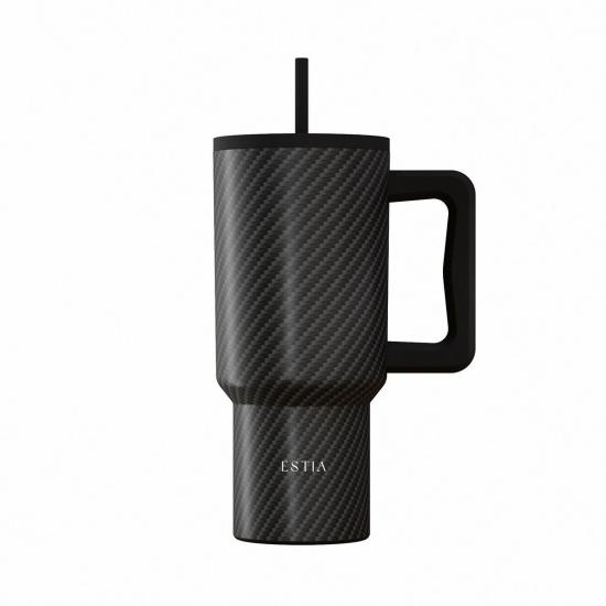 ΘΕΡΜΟΣ STRAW TUMBLER XL SAVE THE AEGEAN 900ml CARBON FIBRE