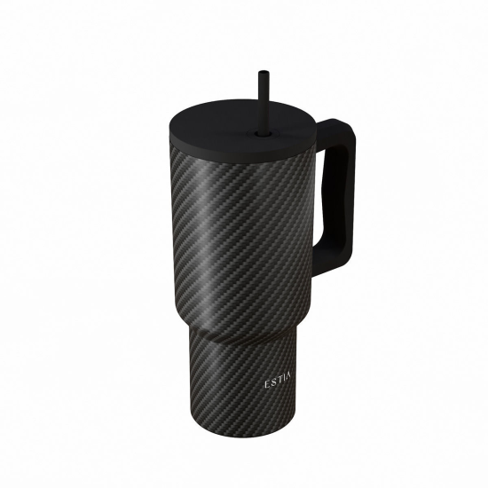 ΘΕΡΜΟΣ STRAW TUMBLER XL SAVE THE AEGEAN 900ml CARBON FIBRE