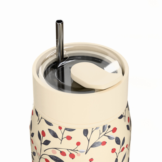 ΘΕΡΜΟΣ LENS SAVE THE AEGEAN 360ml BLOOM BEIGE