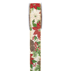ΧΡ ΚΟΡΔ HOLLY SEASON  4,3CM X 9MM ΠΟΛΥΧΡΩΜΟ
