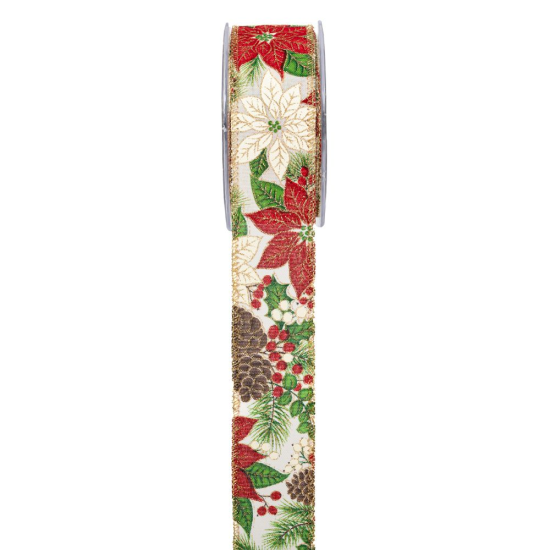 ΧΡ ΚΟΡΔ HOLLY SEASON  4,3CM X 9MM ΠΟΛΥΧΡΩΜΟ