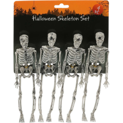 HALLOWEEN - ΣΚΕΛΕΤΟΣ ΚΡΕΜΑΣΤΟΣ ΑΠΟ ΠΛΑΣΤΙΚΟ 17x5cm SET4