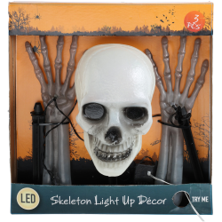HALLOWEEN - ΣΚΕΛΕΤΟΣ ΔΙΑΚΟΣΜΗΤΙΚΟΣ ΜΕ ΚΙΝΗΣΗ LED 10x30cm