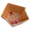 ΧΡ ΚΑΦΕ ΚΕΡΑΜΙΚΟ ΜΠΩΛ ΣΕ ΣΧΗΜΑ ΣΠΙΤΙ GINGERBREAD 14X14X5EK