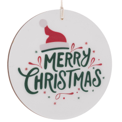 ΧΡ ΞΥΛΙΝΟ ΚΡΕΜΑΣΤΟ ΣΤΟΛΙΔΙ MERRY CHRISTMAS Φ20ΕΚ