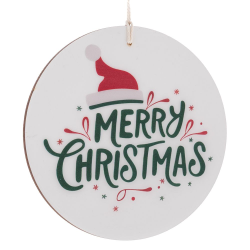 ΧΡ ΞΥΛΙΝΟ ΚΡΕΜΑΣΤΟ ΣΤΟΛΙΔΙ MERRY CHRISTMAS Φ15ΕΚ