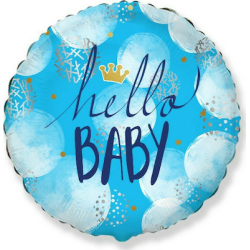 ΜΠΑΛ FOIL ΣΤΡΟΓ HELLO BABY BOY 46ΕΚ.