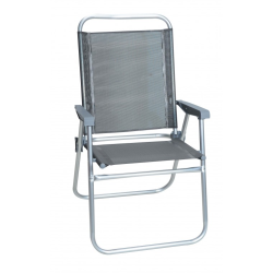 Καρέκλα Παραλίας Αλουμινίου Γκρι Αδιάβροχη 65Χ56Χ92εκ