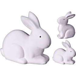 ΛΑΓΟΥΔΑΚΙ ΚΕΡΑΜΙΚΟ ΛΕΥΚΟ 2ΣΧΕΔ. 16CΜ