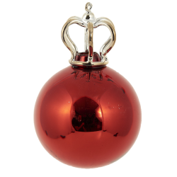 ΓΥΑΛΙΝΗ ΜΠΑΛΑ- ΔΑΚΡΥ  ΚΟΚΚΙΝΟ  ΜΕ ΚΟΡΩΝΑ 3ΣΧ