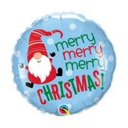 ΜΠΑΛ FOIL  MERRY CHRISTMAS GNOME 46ΕΚ