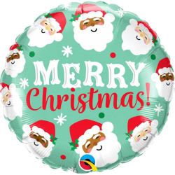 ΜΠΑΛ FOIL  HO HO HO CHRISTMAS SANTAS 46ΕΚ.