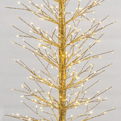 Φωτιζ.Δέντρο Με 320 Led Φωτάκια (32 Led Flash) Μετασχηματιστή ip44 Χρυσό 90(h) cm