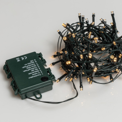 50 Led Μπαταρίας Με Πρόγρ.Και Χρονοδιακ.Πράσ.Καλ/Θερμ.Λαμπ. 3,75Μ(Kelvin: 2.500 - 2.800)