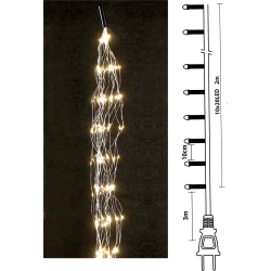 200 Led Σταθ.Λαμπ.Copper (Χταπόδι) 10 x 20Led Θερμ.Φωτ. Με Μετασχ. Ip44 ,2Μ