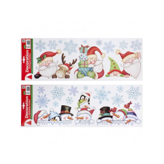 Χριστουγεννιάτικα Αυτοκόλλητα Παραθύρου 2σχ 59.5Χ21εκ