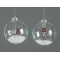 ΜΠΑΛΑ ΣΕ 2 ΣΧΕΔΙΑ 8cm Hanging glass ball w/red & silver letters