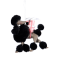 ΣΚΥΛΑΚΙ 9cm Polyresin poodle dog w/gifts xmas orn