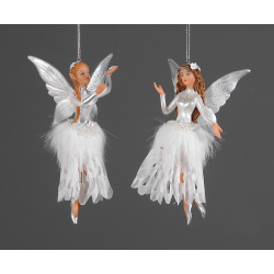 ΝΕΡΑΙΔΑ 2 ΣΧΕΔΙΑ 14cm White polyresin fairy
