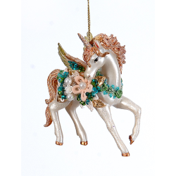 ΚΡΕΜΑΣΤΟ ΣΤΟΛΙΔΙ Polyresin unicorn ornament