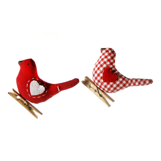 ΚΡΕΜΑΣΤΟ ΣΤΟΛΙΔΙ 2 ΣΧΕΔΙΑ Red/white bird w/heart