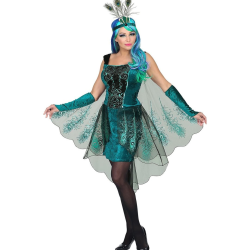 ΑΠΟΚΡΙΑΤΙΚΗ Στολή Ενηλίκων Παγώνι με Κάπα