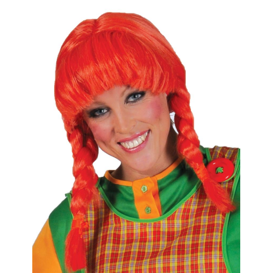 Περούκα Πορτοκαλί Πίπη Φακιδομύτη.