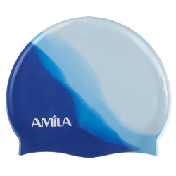 Σκουφάκι Κολύμβησης AMILA Multicolor  (σε γαλάζιες αποχρώσεις)