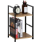 JK Home Décor Ραφιέρα 2-Επιπέδων από Μέταλλο & Μελαμίνη 29x23.5x48cm