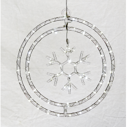 ΑΚΡΥΛΙΚΟ ΚΡΕΜΑΣΤΟ ΜΕ ΝΙΦΑΔΑ 32εκ 72 LED ΜΠΑΤΑΡΙΑΣ ΘΕΡΜΟ ΛΕΥΚΟ LED