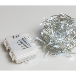 50 Led Μπαταρίας Με Πρόγρ.Και Χρονοδιακ.Διάφ.Καλ/Λευκ.Λαμπ, 3,75Μ(Kelvin: 6.000 - 10.000)