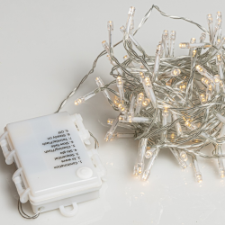 100 Led Μπαταρίας Με Πρόγρ.Και Χρονοδιακ.Διαφ.Καλ/Θερμ.Λαμπ. 7,5Μ (Kelvin: 2.500 - 2.800)..