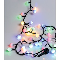 100 Led Με Μπίλια Με Πρόγρ,Επέκτ Και Μετασχ Ip44 ,Πράσ.Καλ/Πολυχρ.Λαμπ 5 Μ