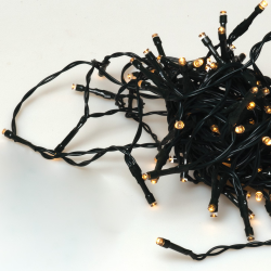 100 Led Με Ηλιακό Πάνελ, 8 Προγρ.Και Μετασχ.Ip44, Πράσ.Καλ/Θερμ.Λαμπ. 10 Μ