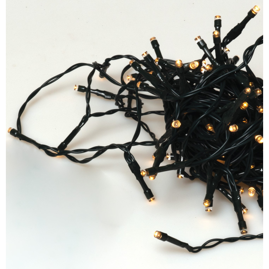 100 Led Με Ηλιακό Πάνελ, 8 Προγρ.Και Μετασχ.Ip44, Πράσ.Καλ/Θερμ.Λαμπ. 10 Μ