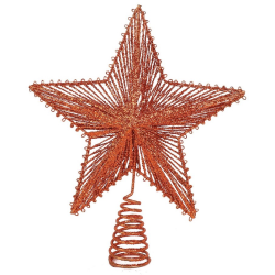 Χάλκινο Γκλίττερ Αστέρι Κορυφή Δέντρου 25 x 30cm