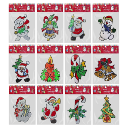Αυτοκόλλητα gelly xmas σχέδια Καρ=25x15cm
